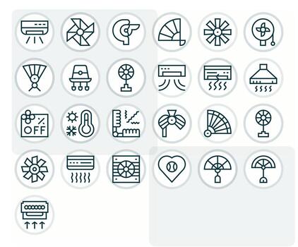 Fan Icon Repository containing 25 Regular Line 256x256 Detail Enhanced graphics vector