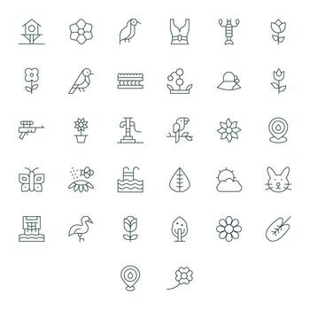 primavera icono arsenal con 32 256x256 Delgado línea monitor Perfecto diseños vector