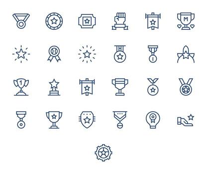 25 Regular Line Icons for Outstanding in crisp Retina Ready Pixel Optimized resolution vector