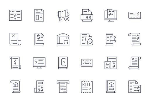 Statement Graphics Pack including 24 Thin Line High Resolution Display Perfect Icons vector