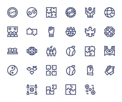 Unity Design Icons featuring 28 Grid Fitted Bold Line Style vector