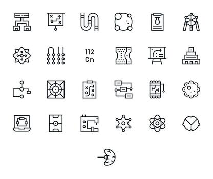 25 Regular Line Icons designed for Diagram in High Resolution Display Perfect format vector
