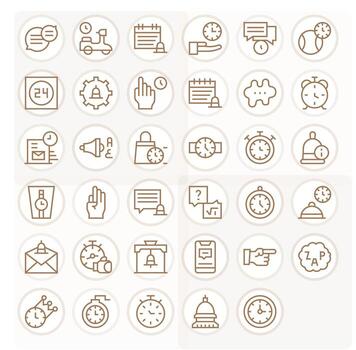 35 regular línea píxel alineado íconos para rápido gráficos vector