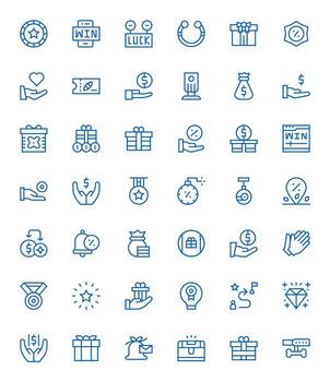 42 Reward Editable Icons in High Resolution Regular Line Aesthetic vector