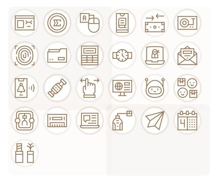 25 Regular Line Icons for Digital in crisp High Resolution Detail Enhanced resolution vector