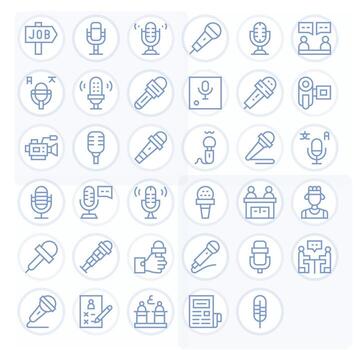 entrevista icono repositorio conteniendo 35 regular línea 256x256 cuadrícula equipado gráficos vector