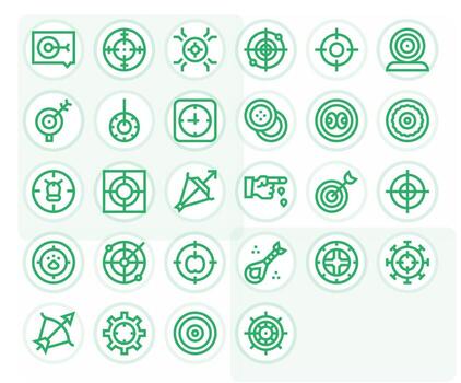 28 Bold Line Display Perfect Icons tailored for Aim High Resolution interface vector