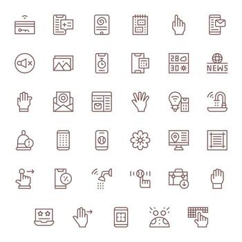 aplicación icono repositorio conteniendo 35 regular línea 64 x 64 monitor Perfecto gráficos vector