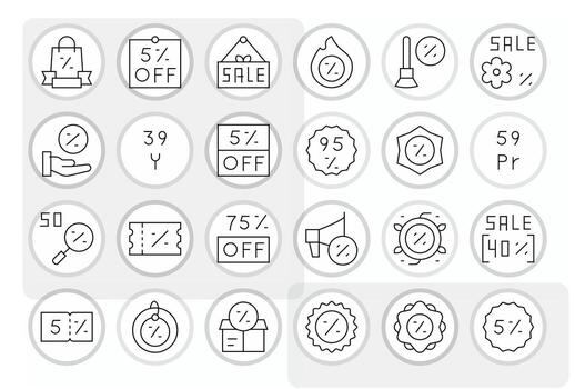 24 128x128 Delgado línea píxel Perfecto íconos para reducción proyectos vector