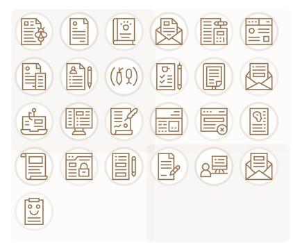 formar exclusivo conjunto presentando 25 regular línea píxel alineado 128x128 íconos vector