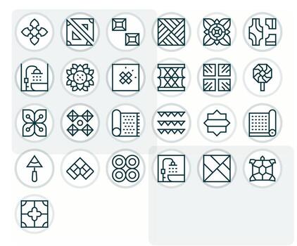loseta icono repositorio conteniendo 25 regular línea 64 x 64 editable gráficos vector