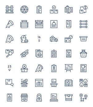42 Icons for Order optimized in Grid Fitted 256x256 Regular Line resolution vector