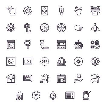 controlar icono repositorio conteniendo 35 regular línea 128x128 editable gráficos vector