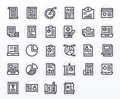 28 monitor Perfecto negrita línea íconos desde resumen colección vector