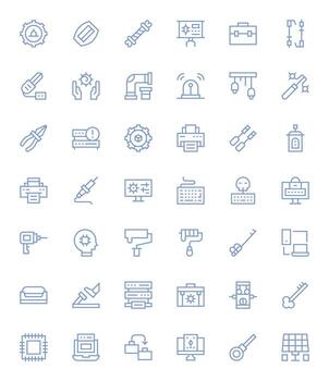 42 hardware editable íconos en alto resolución regular línea estético vector