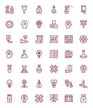 42 regular línea cuadrícula equipado diseños para solución alto resolución íconos vector