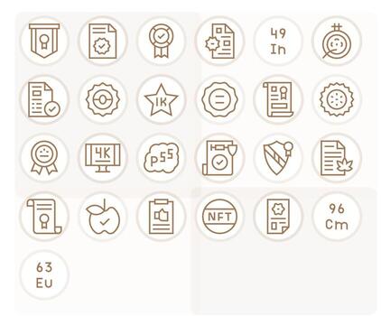Standard Icon Arsenal with 25 64x64 Regular Line Pixel Optimized designs vector