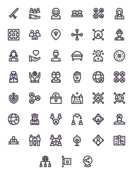 45 Bold Line Pixel Optimized 256x256 Icons from Community Suite vector