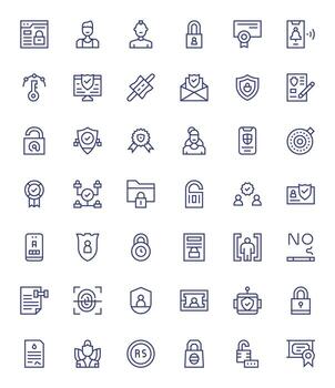 Authentication Icon Repository containing 42 Regular Line High Resolution Editable graphics vector