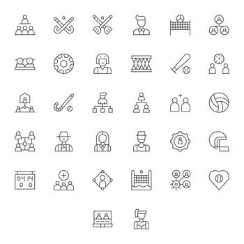 32 Delgado línea íconos para equipo en crujiente retina Listo píxel alineado resolución vector