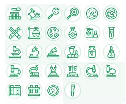 28 Retina Ready Bold Line Icons optimized for Microscope Pixel Optimized display vector
