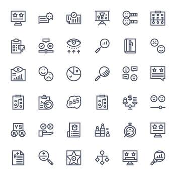 Evaluation Icon Repository containing 36 Bold Line High Resolution Pixel Optimized graphics vector