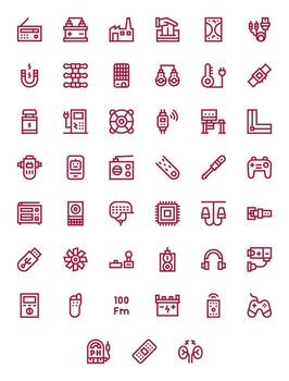 Bold Line Display Perfect Icons from Electronics Set with 45 256x256 Icons vector