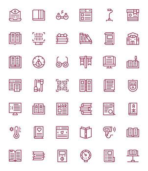 leyendo gráficos paquete incluso 42 regular línea alto resolución píxel Perfecto íconos vector