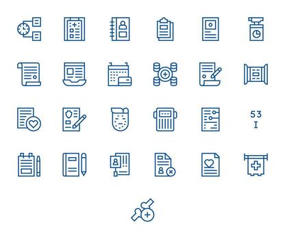 25 Regular Line Display Perfect Icons for Record Graphics vector