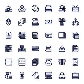 Stack Graphics featuring 36 Bold Line Display Perfect 256x256 Designs vector