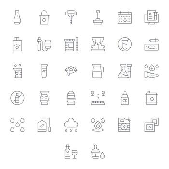 Liquid Icon Repository containing 32 Thin Line 256x256 Display Perfect graphics vector