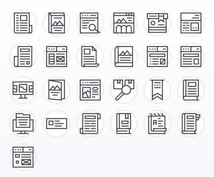 Article Ultimate Package with 25 High Resolution Regular Line Display Perfect Icons vector