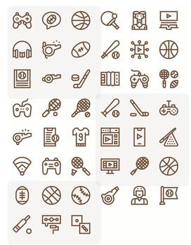 45 negrita línea píxel optimizado 256x256 íconos desde jugador suite vector
