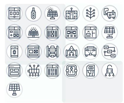 Module Graphics featuring 25 Regular Line Editable 128x128 Designs vector