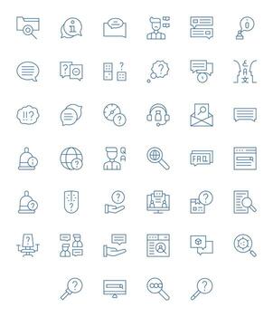 consulta escalable conjunto presentando 40 monitor Perfecto Delgado línea 128x128 íconos vector