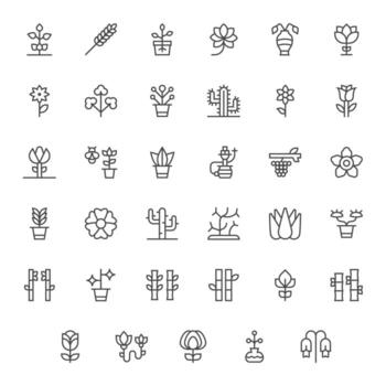 35 Regular Line Pixel Aligned 128x128 Icons from Stem Suite vector