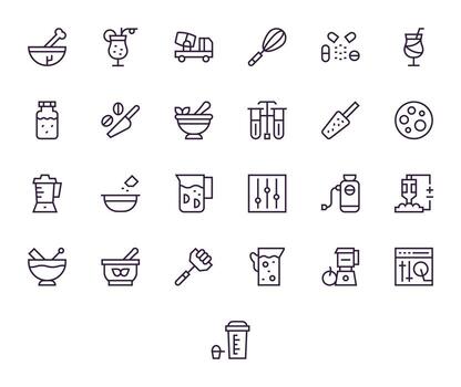 mezcla exhaustivo haz con 25 píxel Perfecto regular línea 256x256 íconos vector