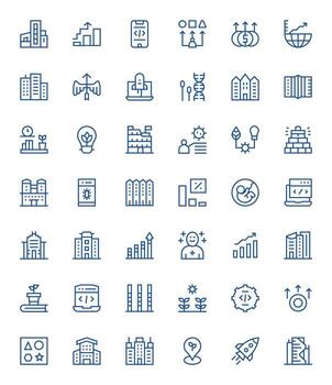 42 alto resolución editable íconos para desarrollo en regular línea tema vector