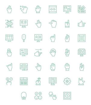 40 Thin Line PIXEL Perfect 256x256 Icons from Ui Suite vector