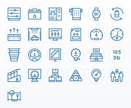 Level Icon Repository containing 25 Regular Line 64x64 Pixel Aligned graphics vector