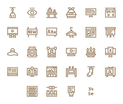 28 Bold Line Display Perfect Vectors for Display Theme