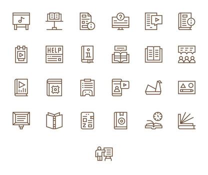 tutorial icono arsenal con 25 alto resolución regular línea píxel Perfecto diseños vector