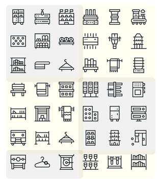 42 Regular Line Display Perfect Vectors for Rack Theme