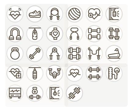 28 íconos para cardio presentando alto resolución píxel optimizado negrita línea gráficos vector