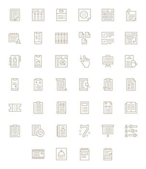 List Icon Toolkit featuring 40 Grid Fitted Retina Ready Thin Line elements vector