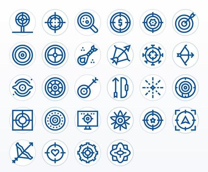 28 Bold Line Icons designed for Aim in 64x64 Pixel Optimized format vector