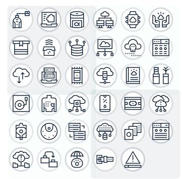 Backup Graphics featuring 35 Regular Line Pixel Optimized 64x64 Designs vector