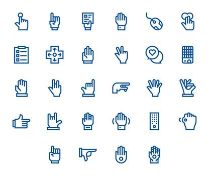 28 negrita línea píxel optimizado vectores para Seleccione tema