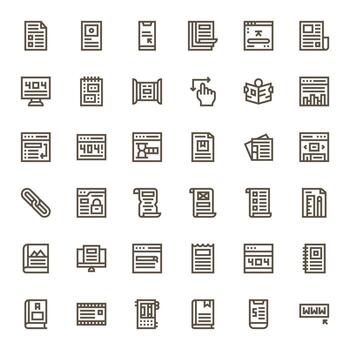 36 256x256 Bold Line Icons optimized for Page Display Perfect display vector