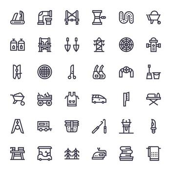 utilidad diseño íconos presentando 36 píxel optimizado negrita línea estilo vector